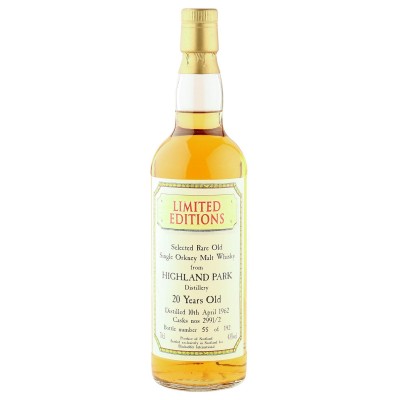 Highland Park 1962 20 Year Old, Blackadder Limited Editions 1982 Bottling - Cask #2991/2