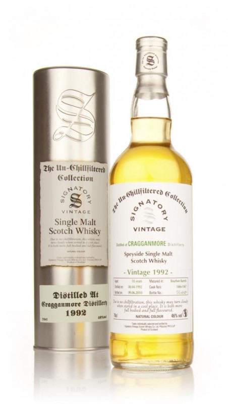 Cragganmore 18 Year Old 1992 Un-Chillfiltered Signatory
