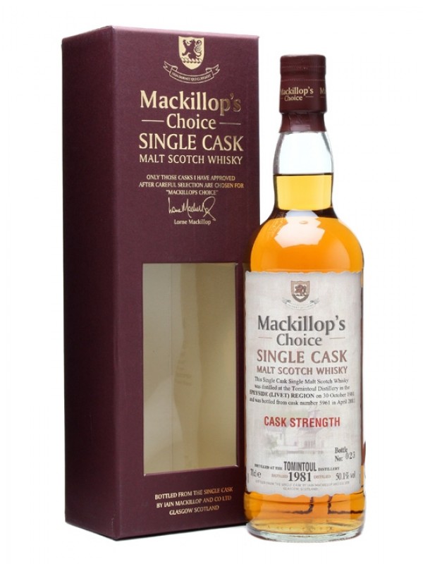 Tomintoul 1981 29 Year Old Cask #5961 Mackillop's
